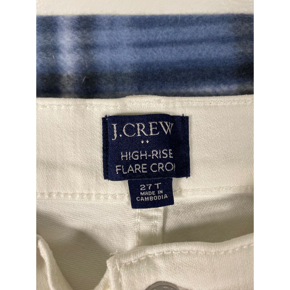 J.Crew High-Rise Flare Crop Jeans White 27T BX544 Tall - Picture 2 of 8